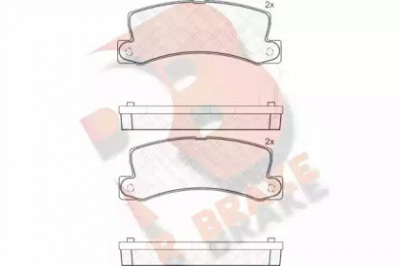 R BRAKE rb0734 -  Комплект тормозных колодок, дисковый тормоз